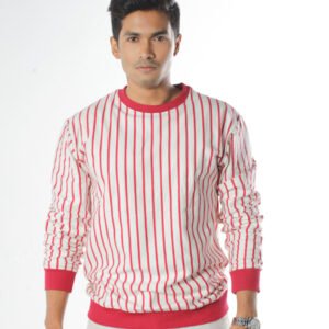 Home Crimson Lines Red -Sweatshirts