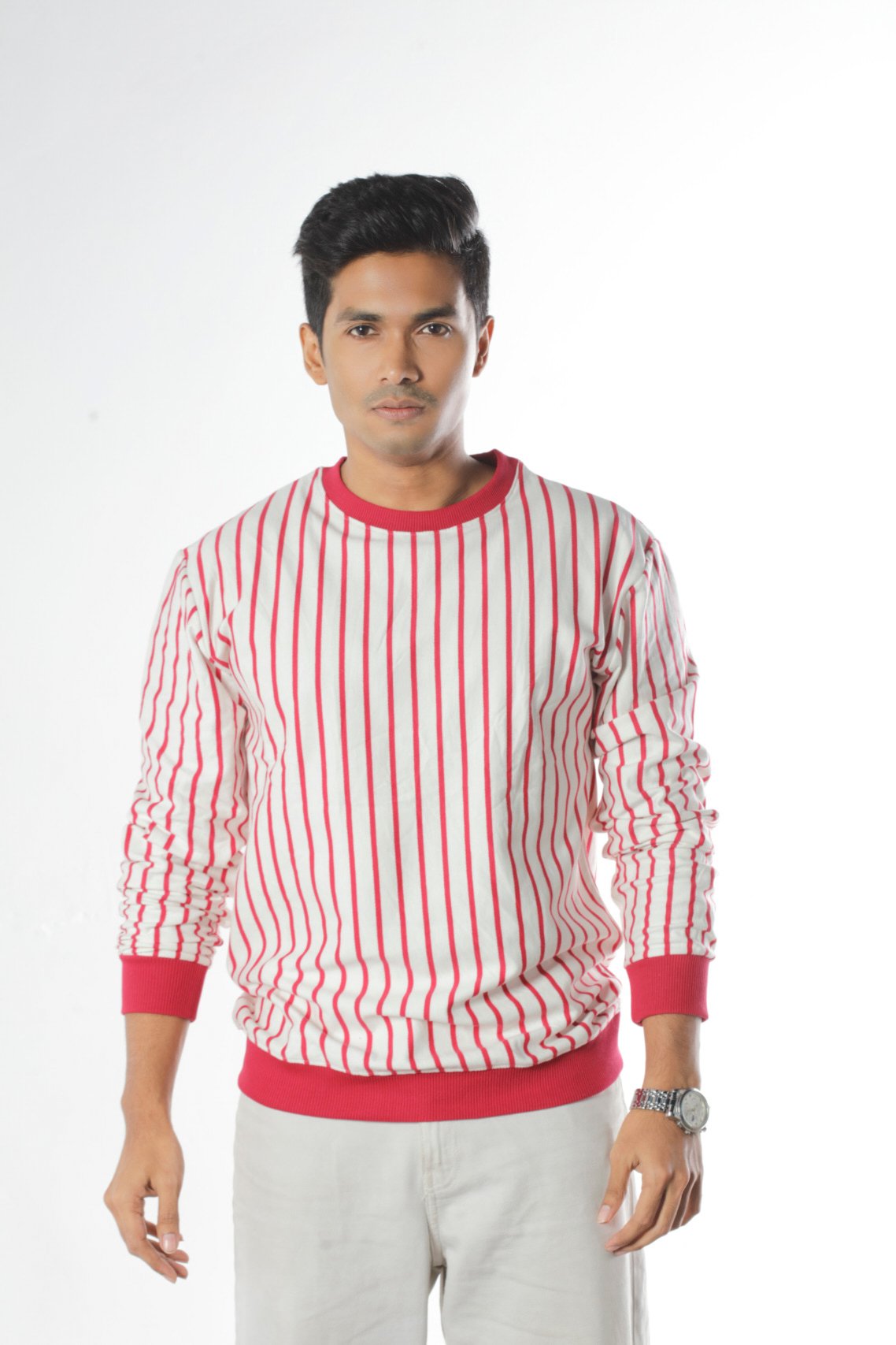 over hunt 04669 Crimson Lines Red -Sweatshirts